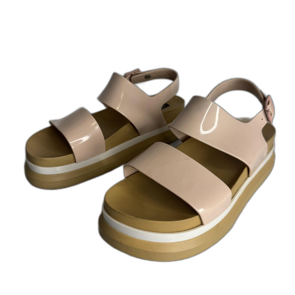 Melissa Sandals Womens Size 10 Blush Pink Platform Flatform Jelly PVC Slingback - Picture 2 of 10